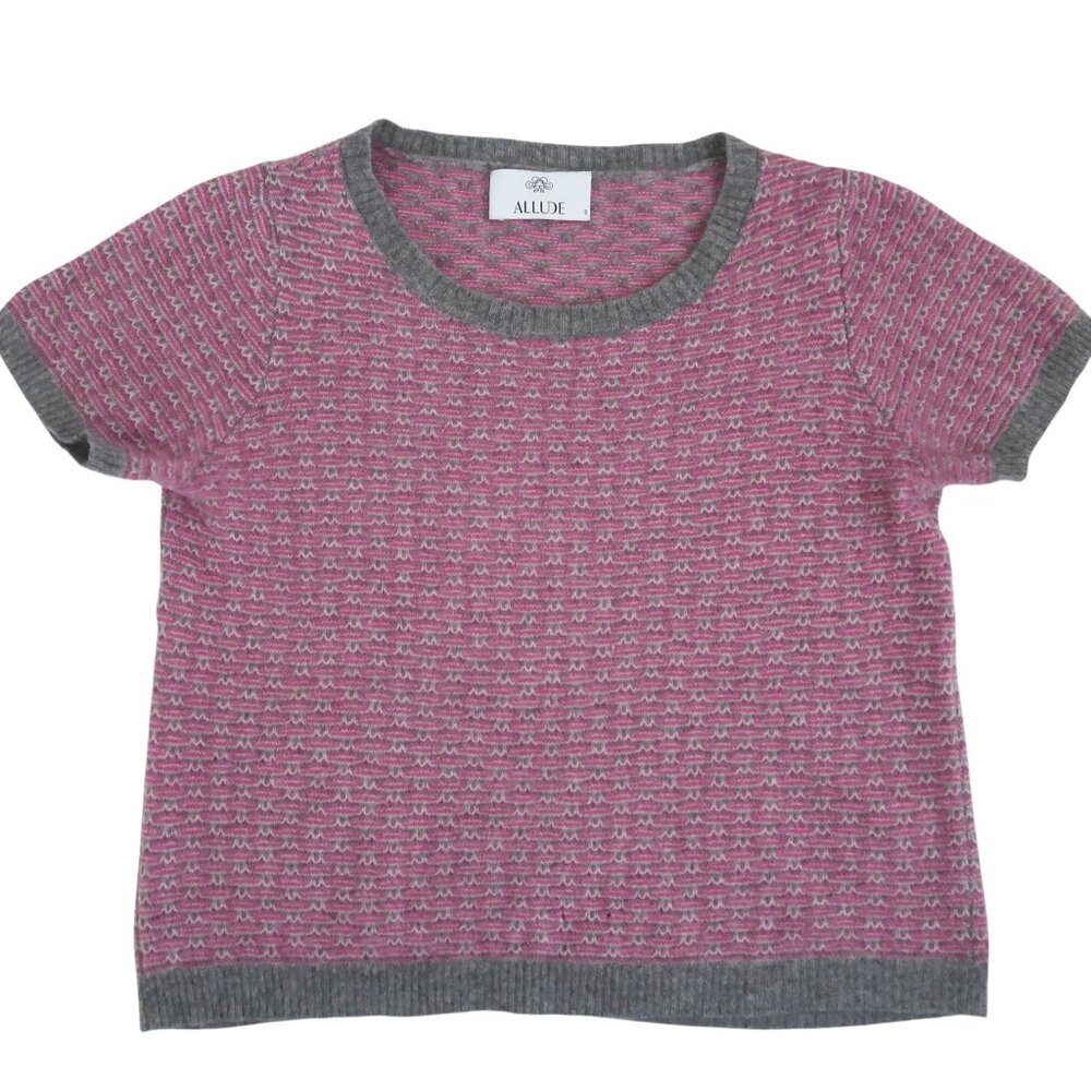ALLUDE short sleeve cashmere sweater sz S